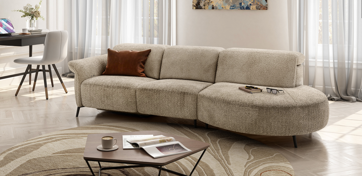 Sofá Venezia de Natuzzi: Diseño Italiano con Tecnología de Vanguardia