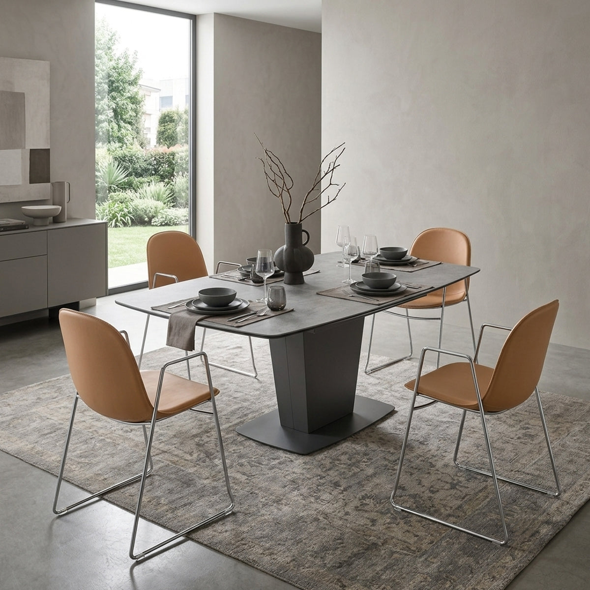 Silla Italiana Academy de cuero y brazos
