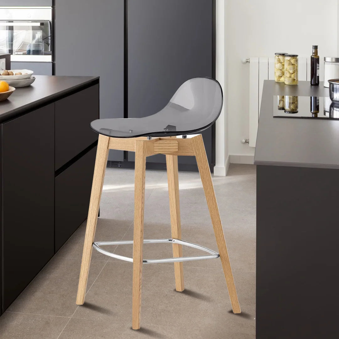 Banco para cocina Academy de madera y policarbonato. Muebles Italianos