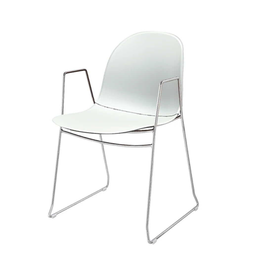 Silla Italiana Academy de cuero y brazos. Muebles Italianos variant