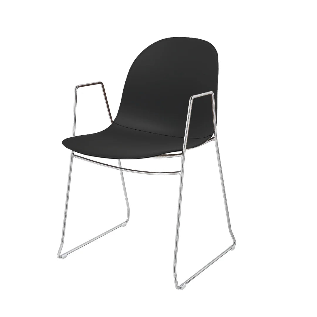 Silla Italiana Academy de cuero y brazos. Muebles Italianos variant