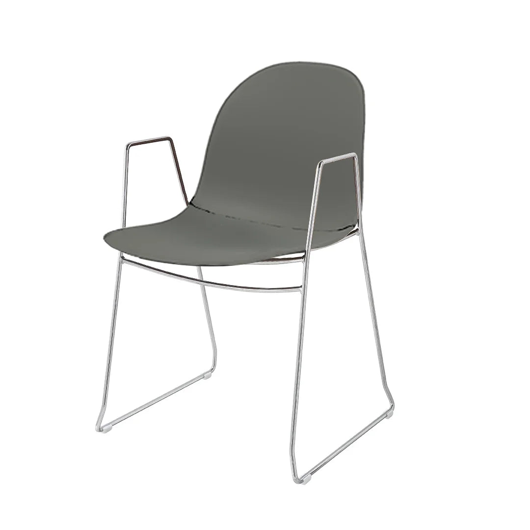 Silla Italiana Academy de cuero y brazos. Muebles Italianos variant