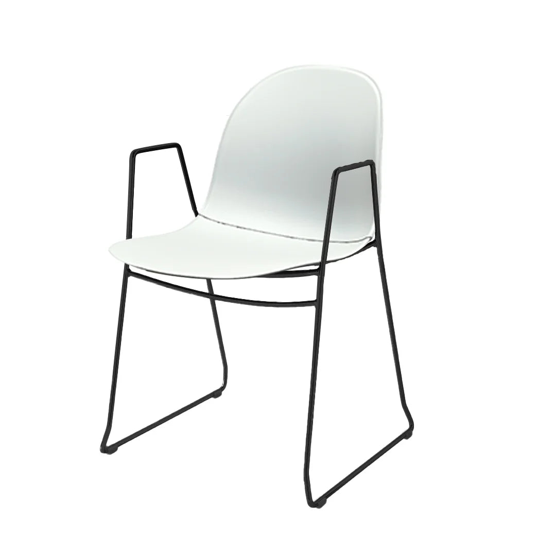 Silla Italiana Academy de cuero y brazos. Muebles Italianos variant