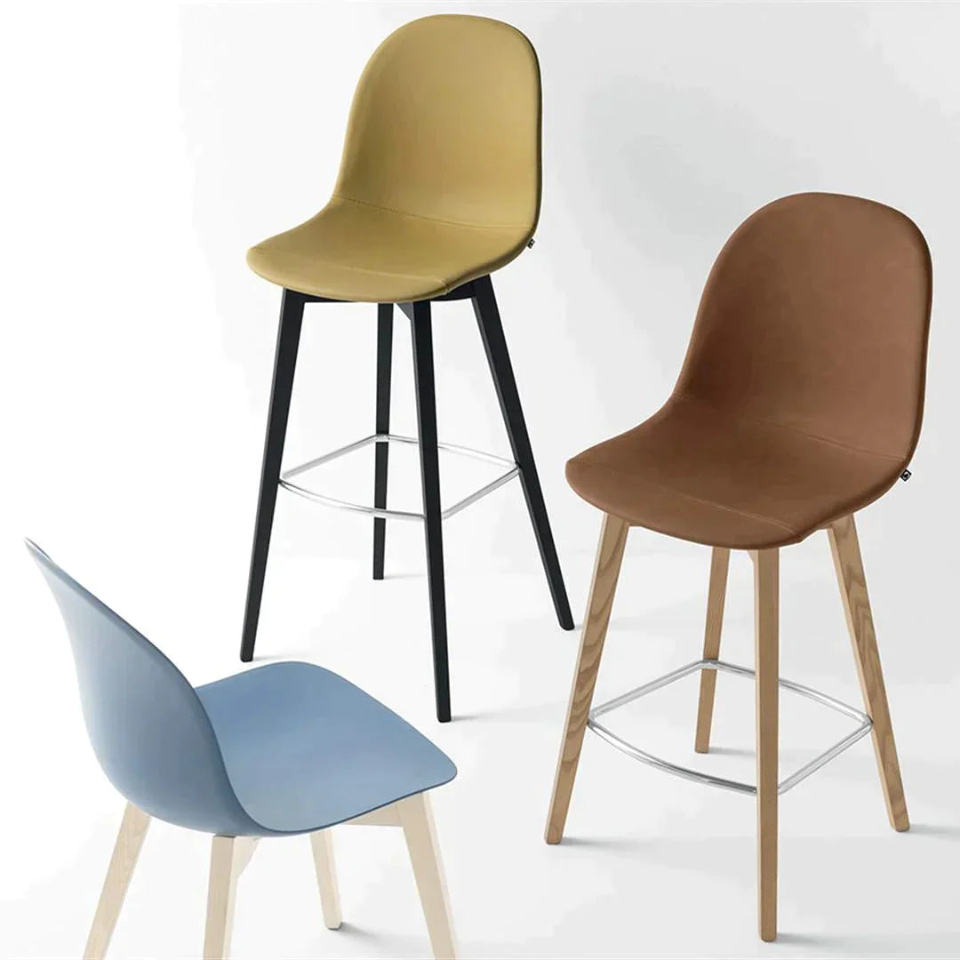 Banco Italiano para cocina Academy de tela y metal. Muebles Italianos