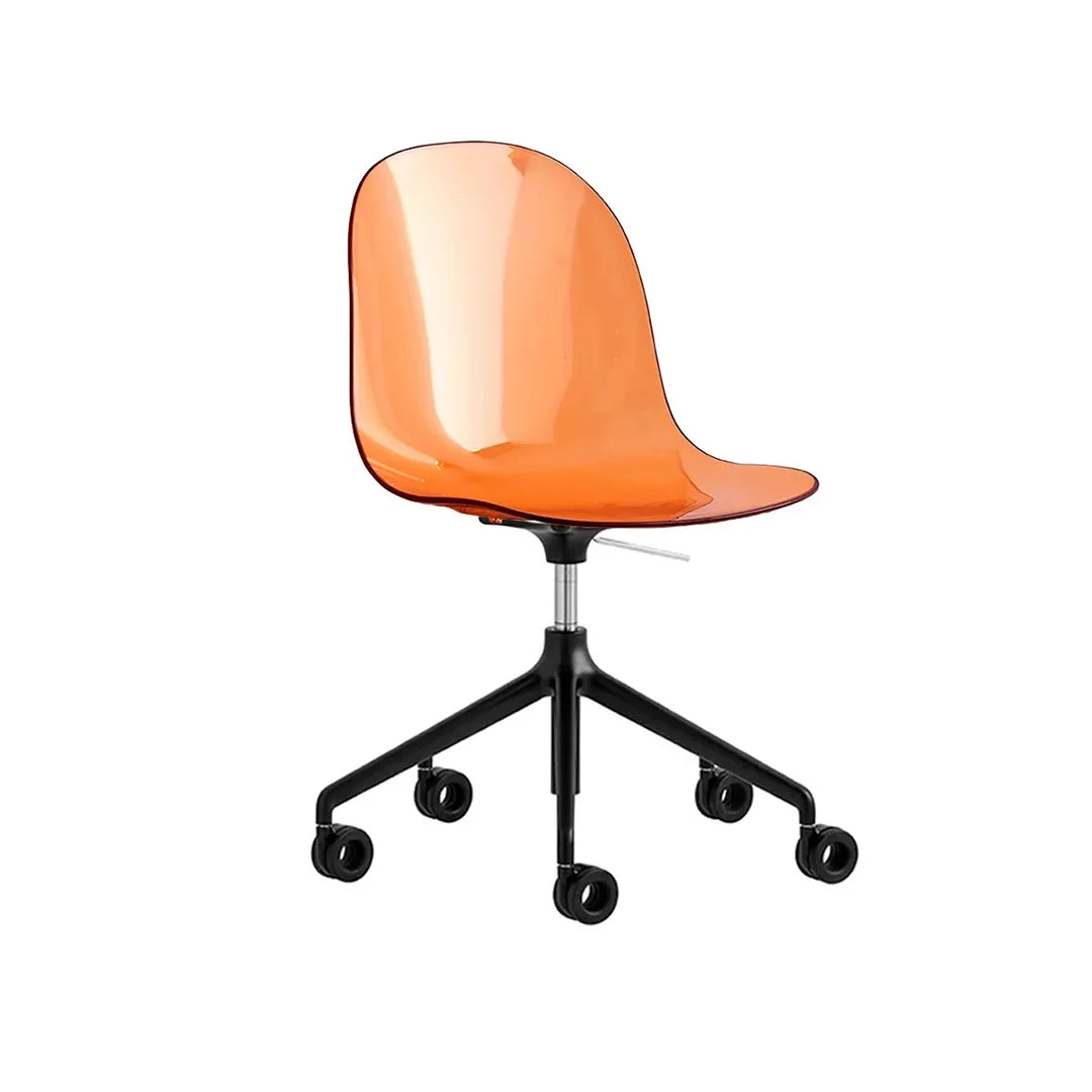 Silla Academy transparente con Ruedas para Oficina. Muebles Italianos