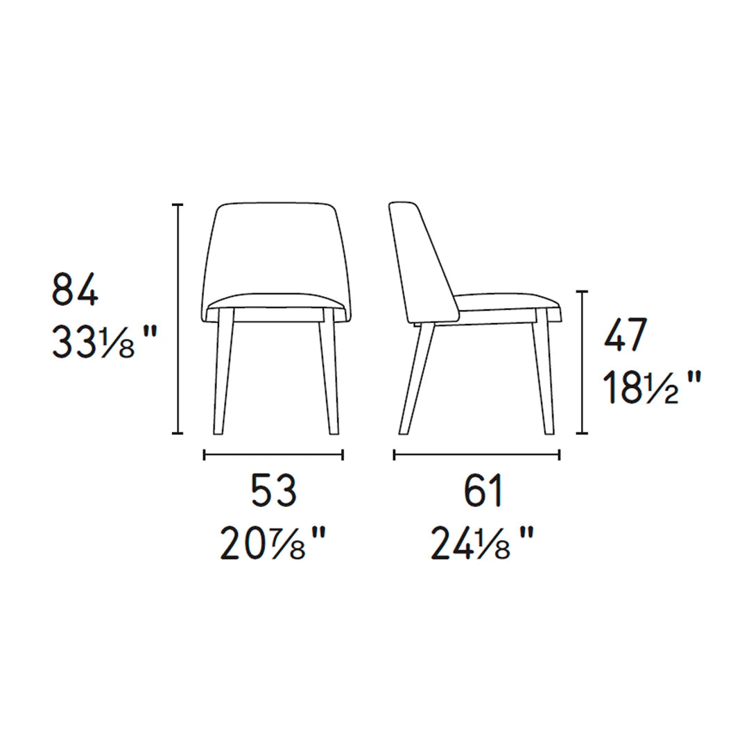 Silla Adèl de Tela para Comedor