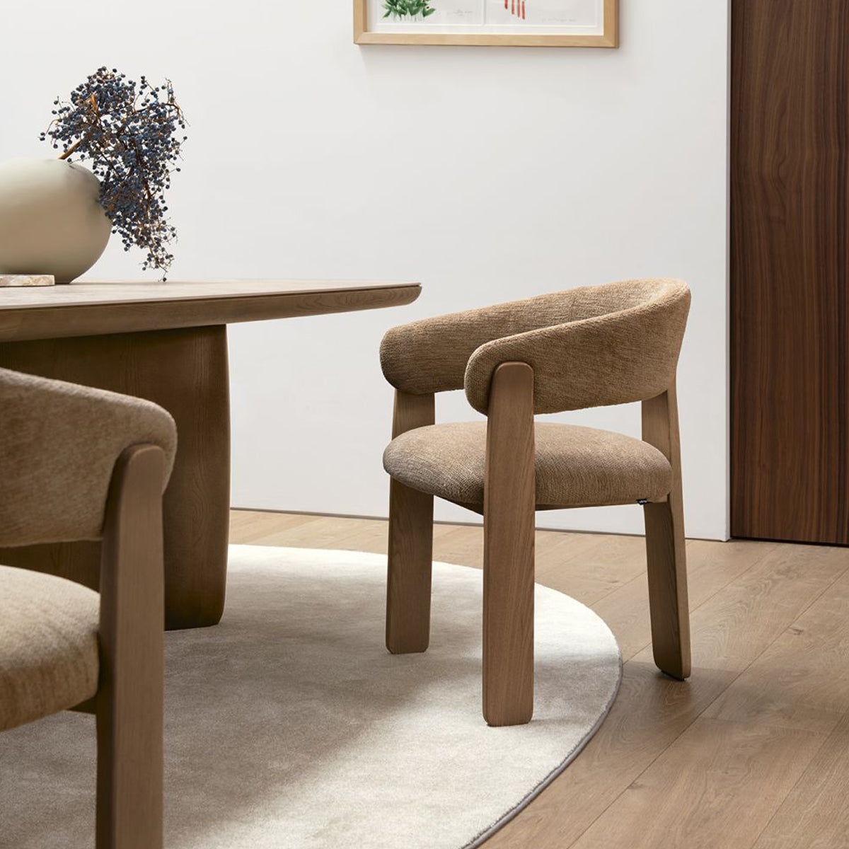Silla Anthea tela y madera