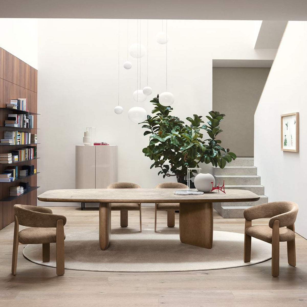 Silla Anthea tela y madera