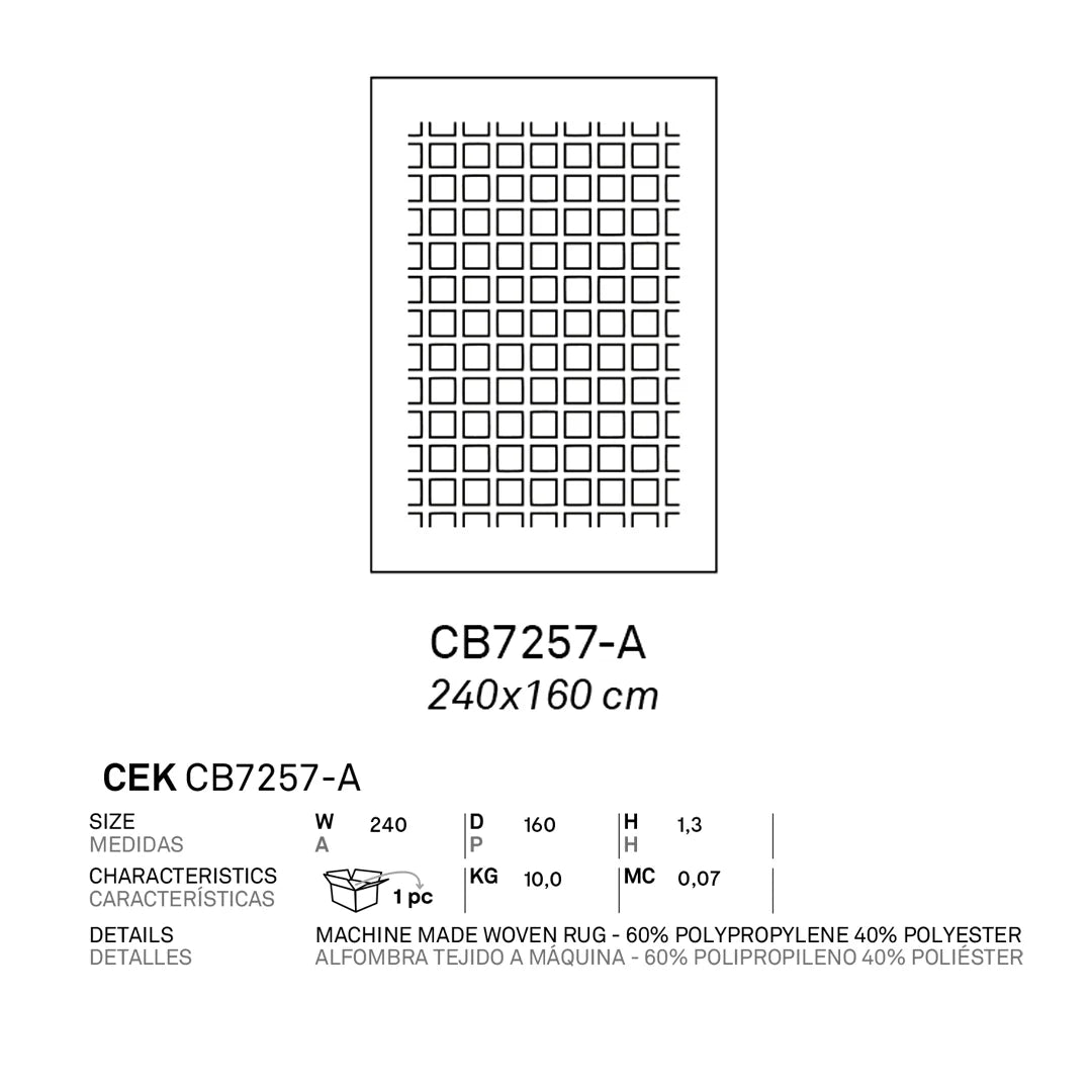 Alfombra Italiana Cek chica. Muebles Italianos