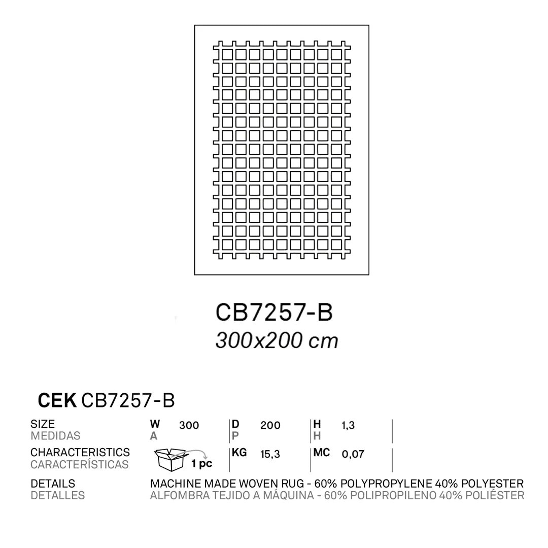 Alfombra Italiana Cek grande. Muebles Italianos