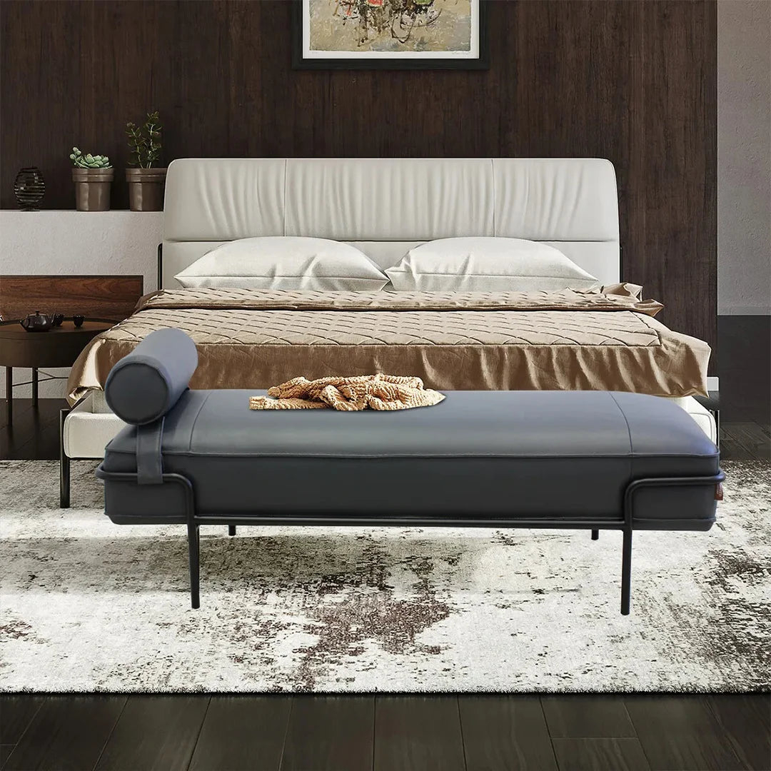 Banca Morfeo piel antracita. Muebles Italianos
