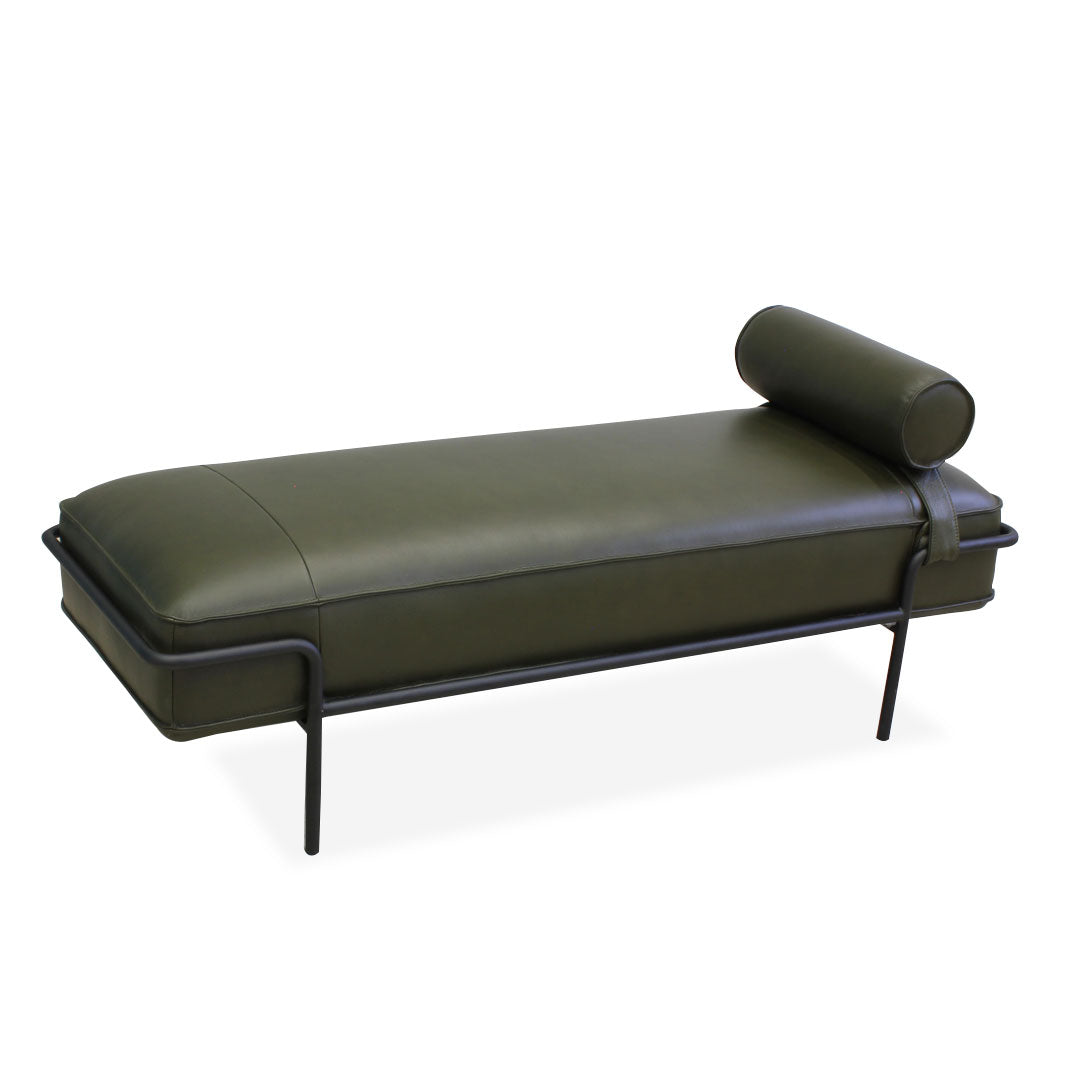 Banca Morfeo Natuzzi piel green elegance
