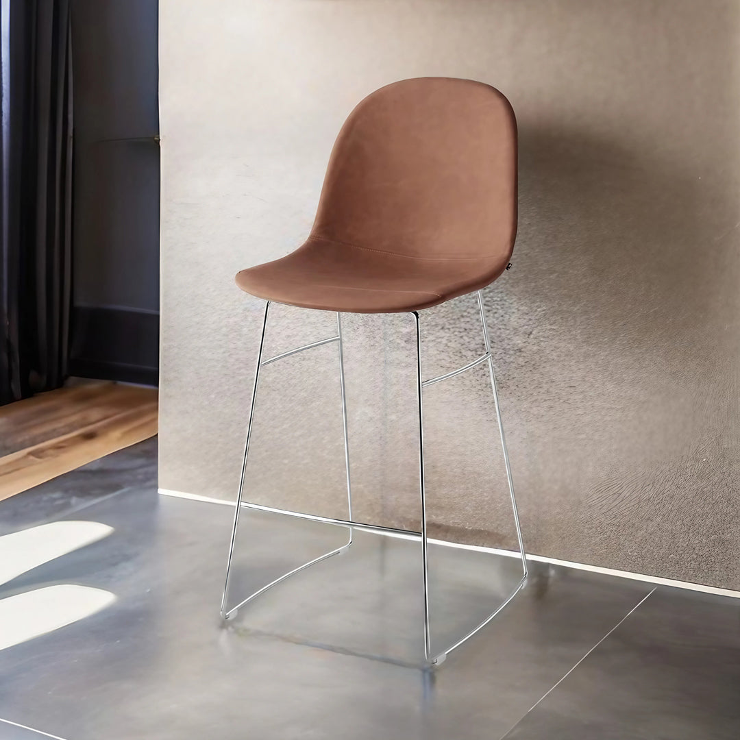 Banco Italiano para cocina Academy de cuero y metal. Muebles Italianos