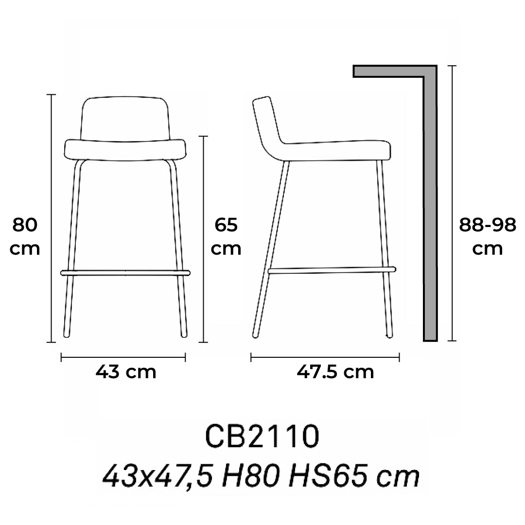 Banco italiano para cocina Riley