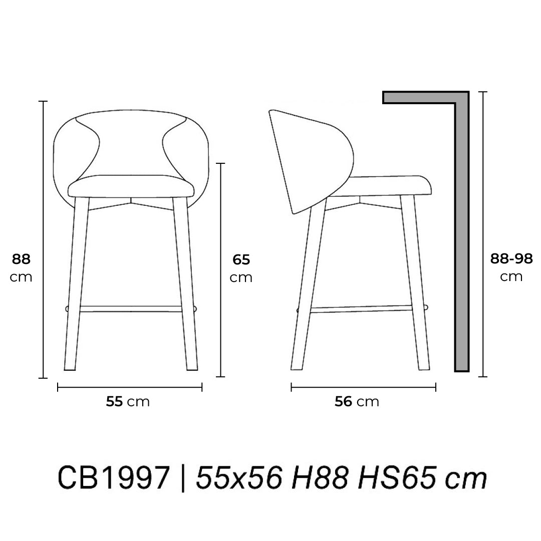 Banco bajo Italiano de lujo Tuka de madera