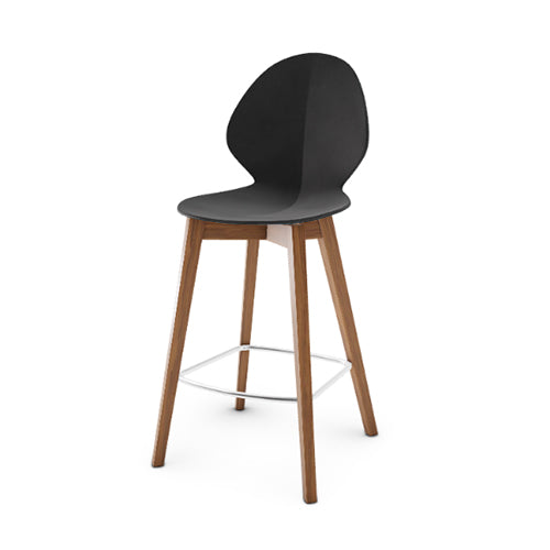 banco basil cuero y madera