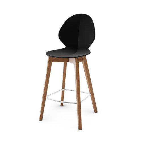 banco basil cuero y madera