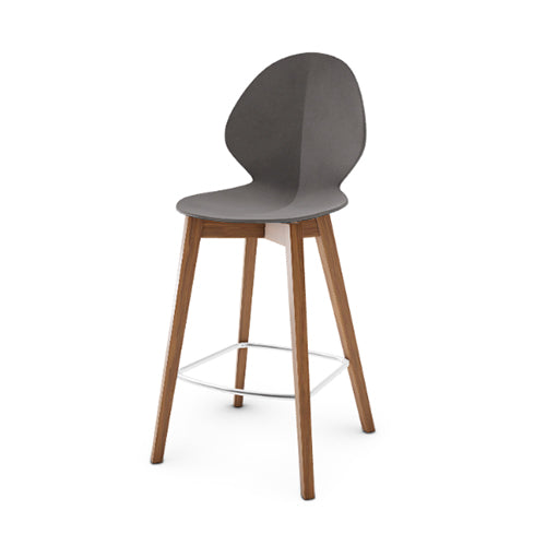 banco basil cuero y madera