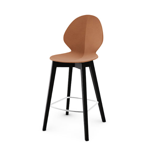 banco basil cuero y madera