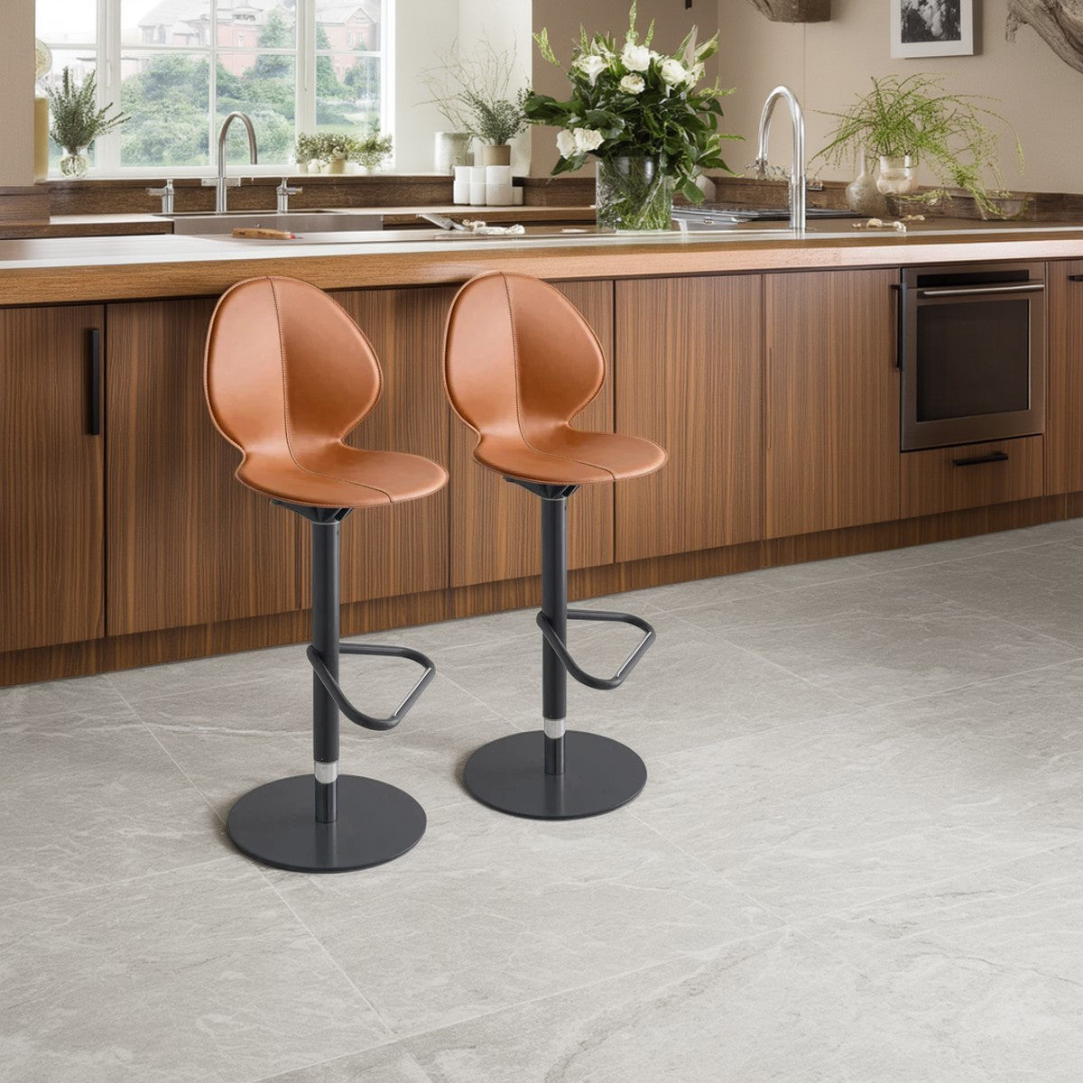 banco basil cuero y pistón