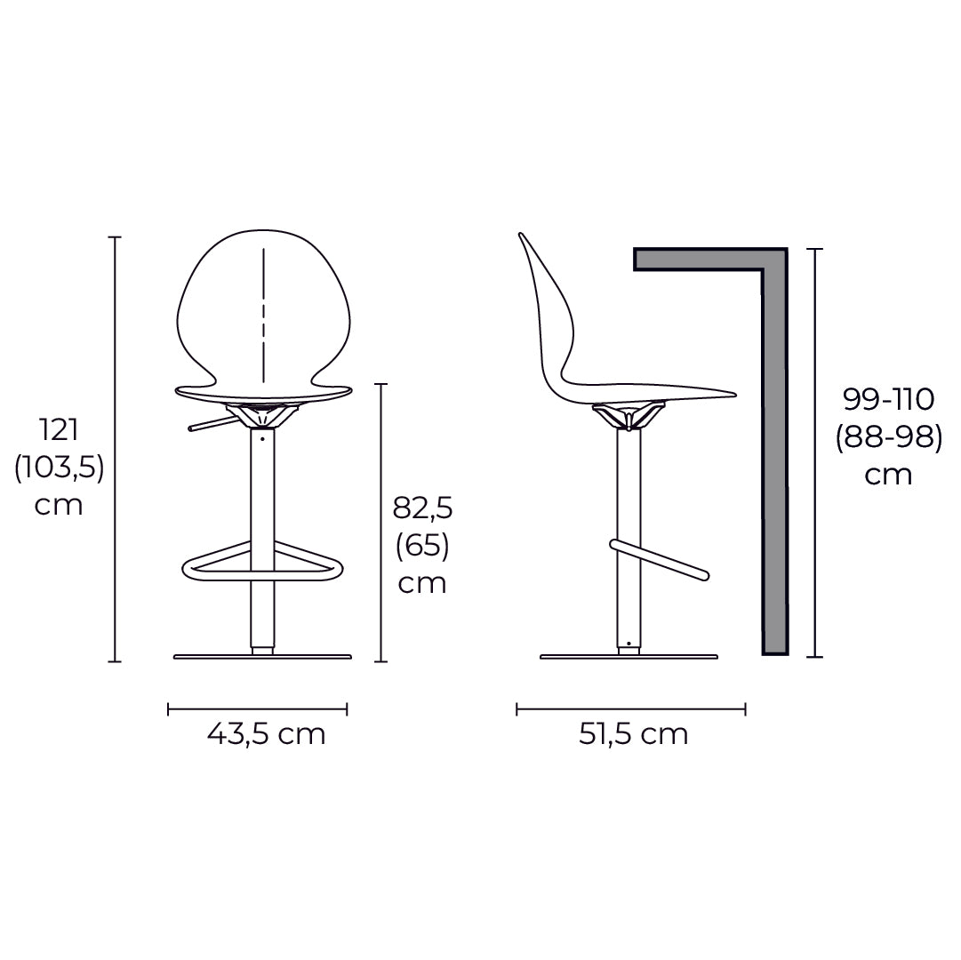 banco basil polipropileno y pistón