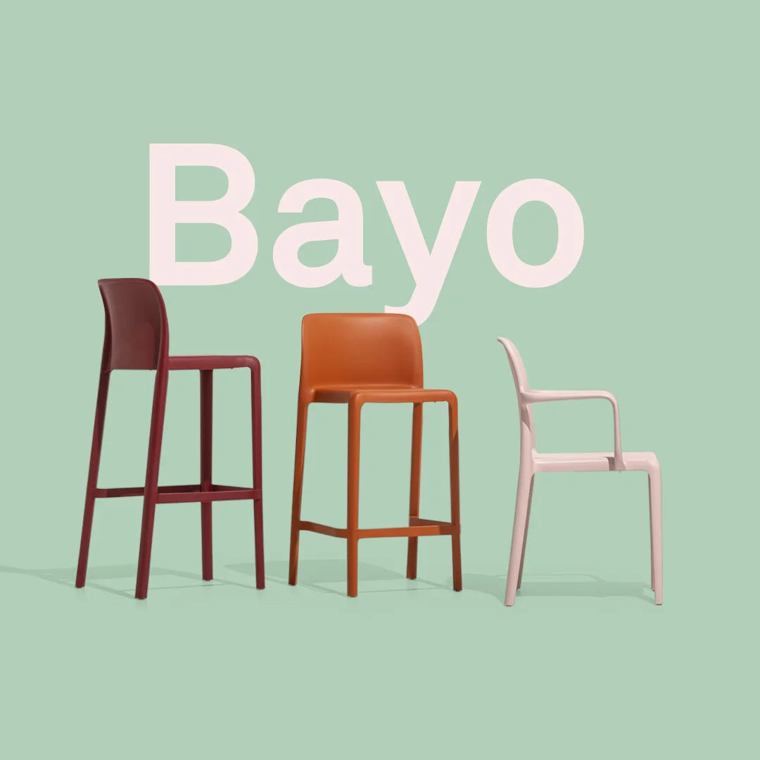 Banco Bayo bajo polipropileno. Muebles Italianos