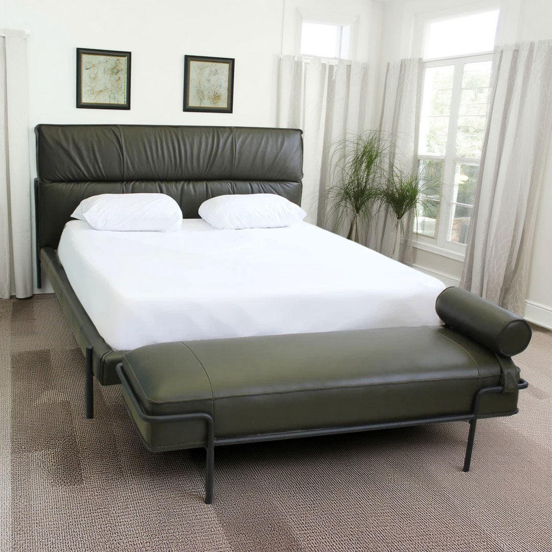 Banca Morfeo Natuzzi piel green elegance