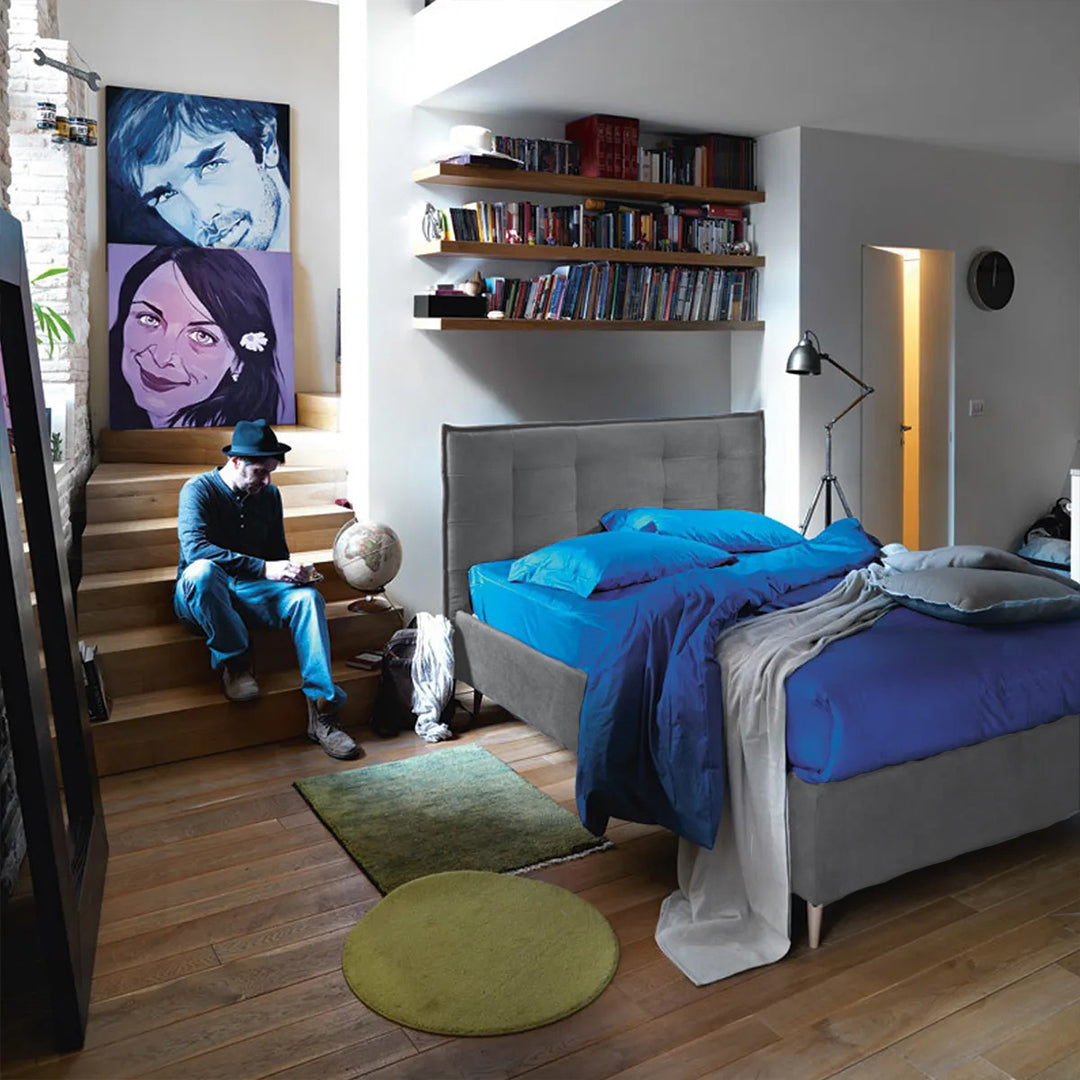 Cama Bob Capitonne Matrimonial. Muebles Italianos