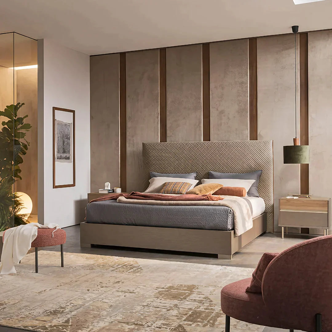 Cama City Life King Size tela. Muebles Italianos