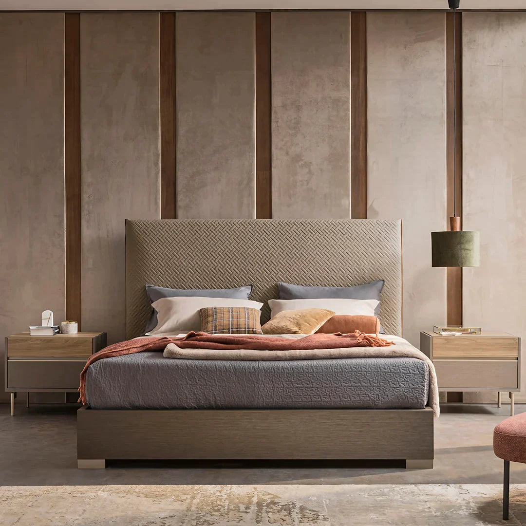 Recámara City Life Queen size tela. Muebles Italianos