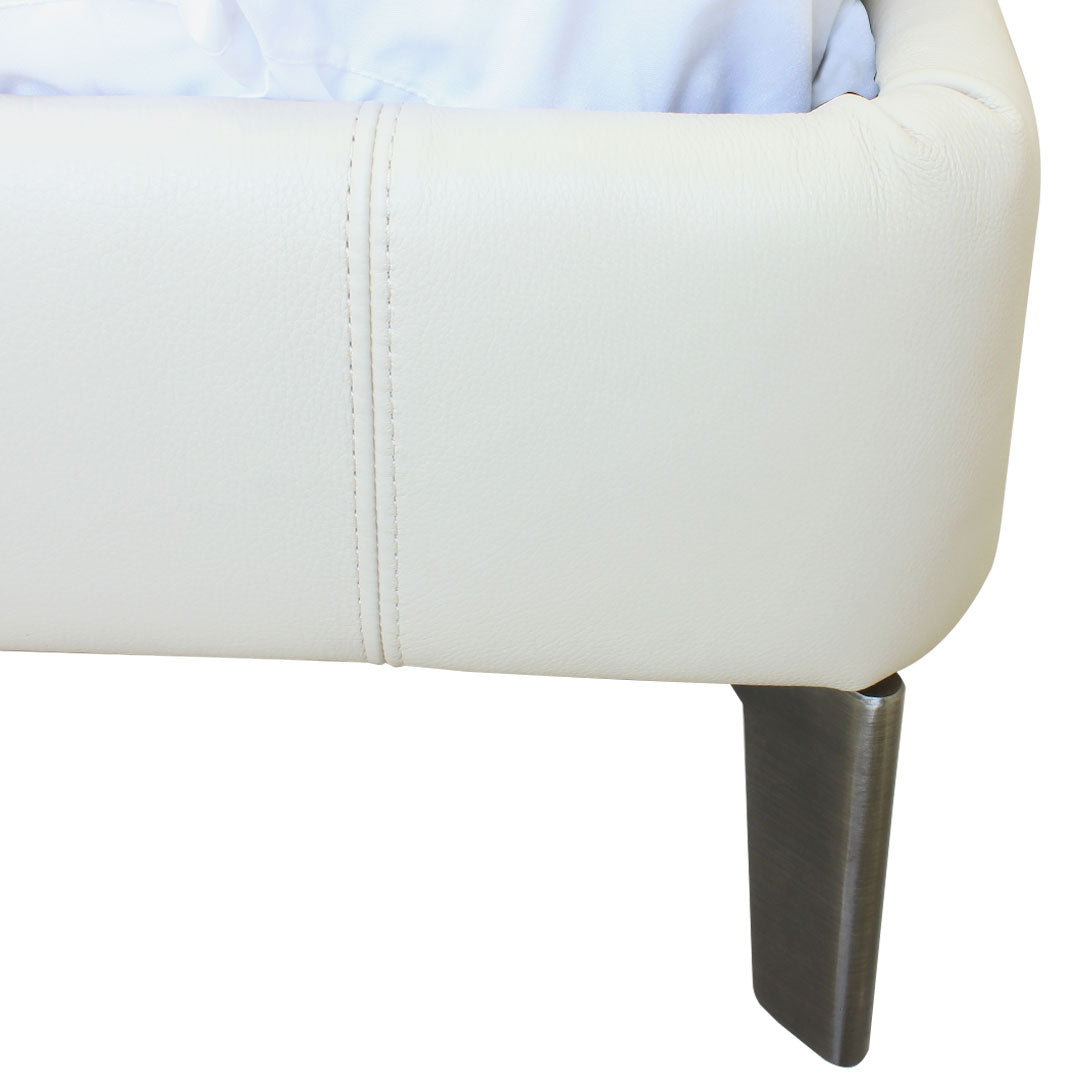 Cama Cuzco Natuzzi King Size piel Le mans rosa beige