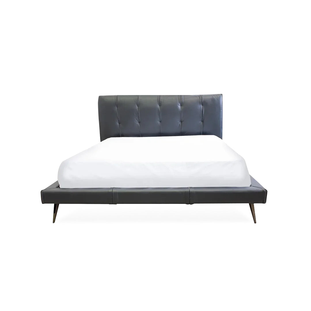 Cama Galattico Natuzzi King Size piel antracita