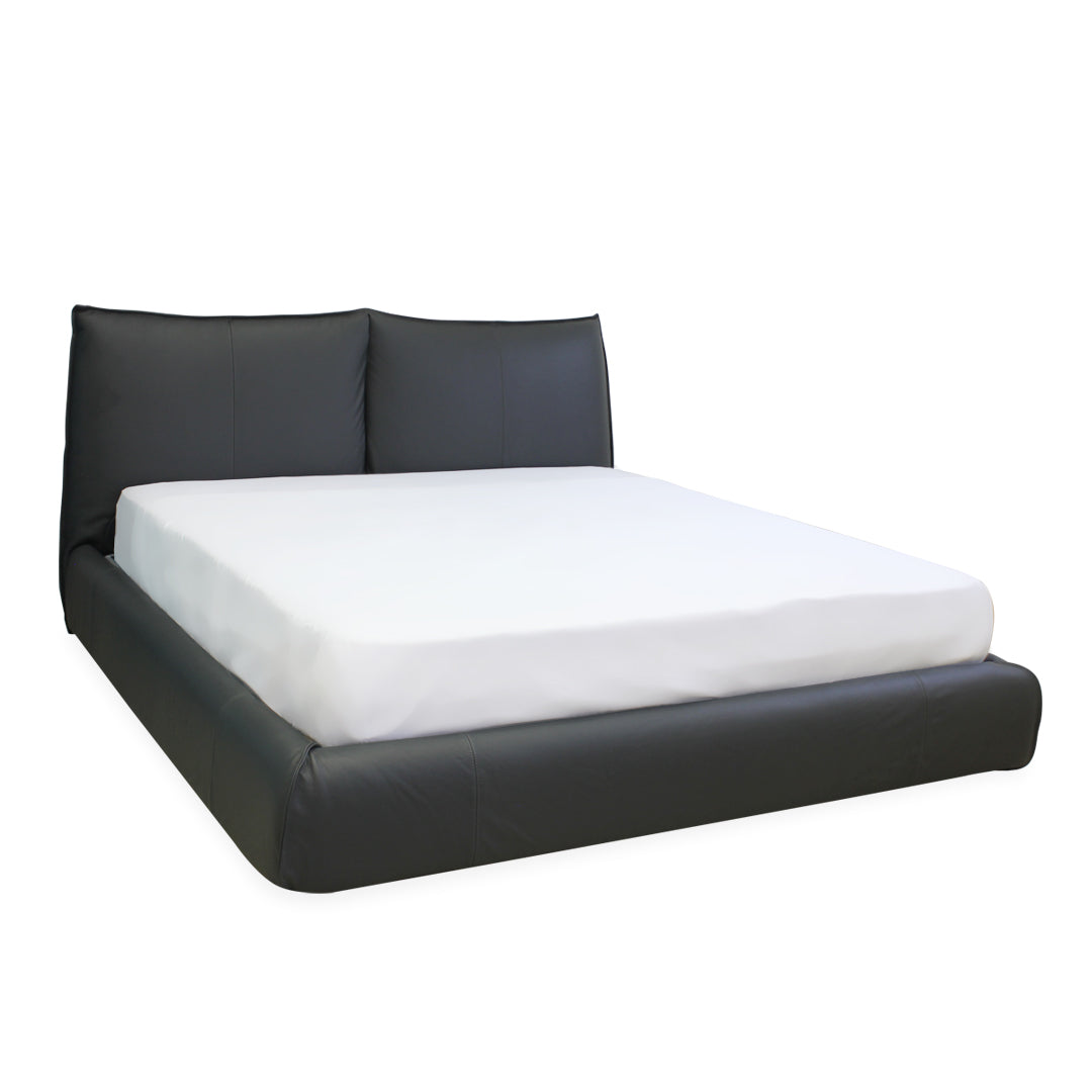 Cama Lunare Natuzzi Queen Size piel antracita