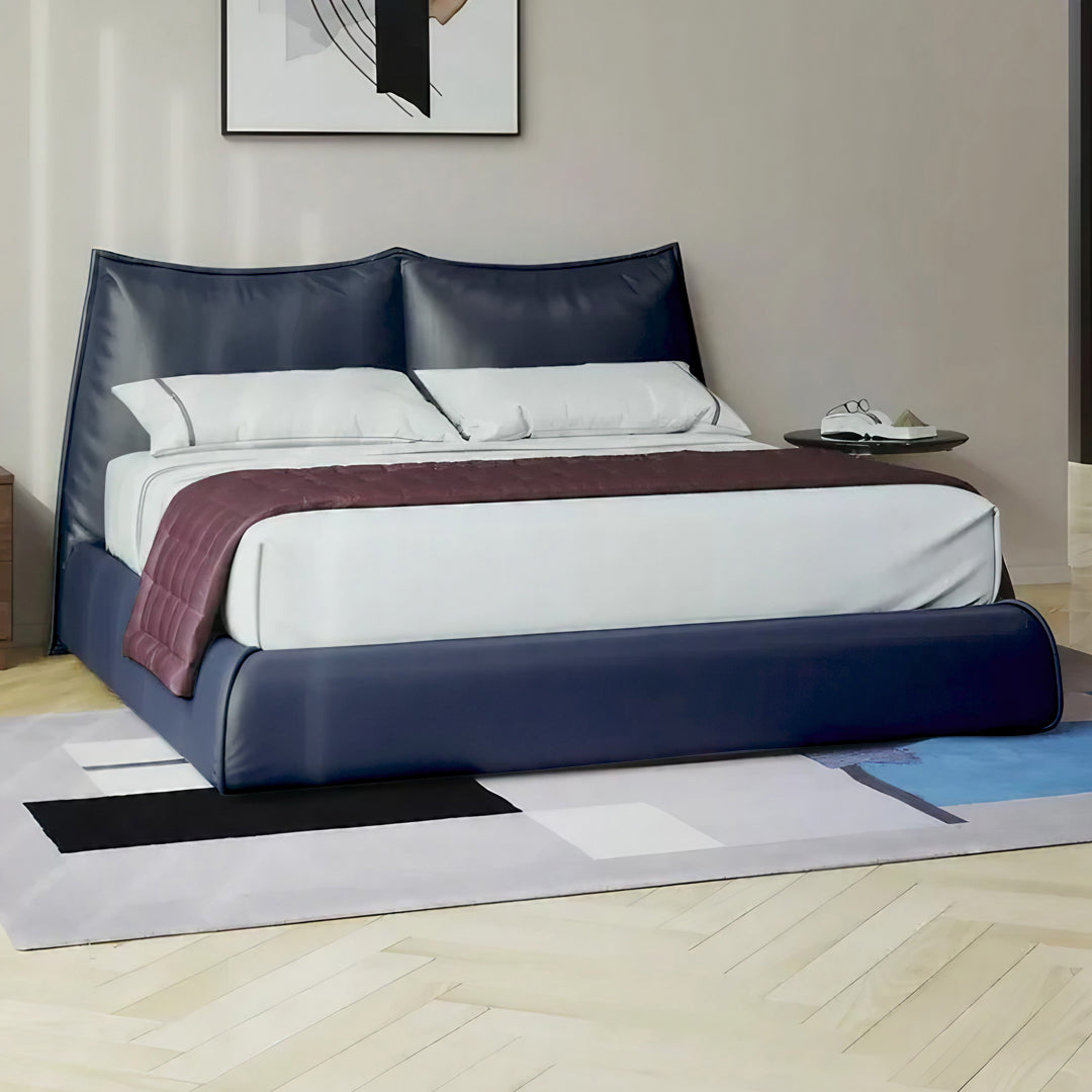 Cama Lunare Natuzzi King Size piel antracita