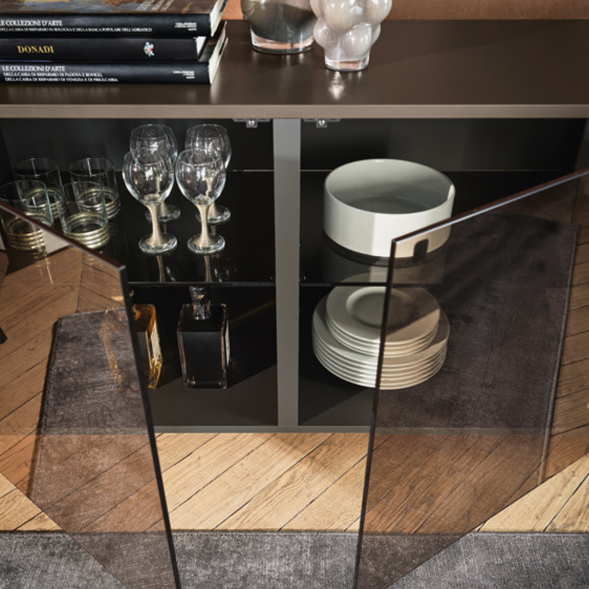 bufetero crystal chico