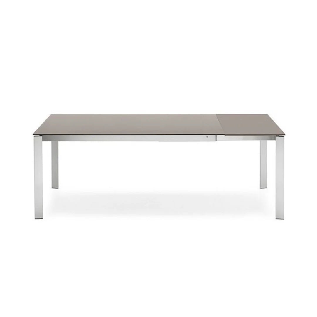 Mesa Italiana extensible Eminence base metalica 160 cm. Muebles Italianos