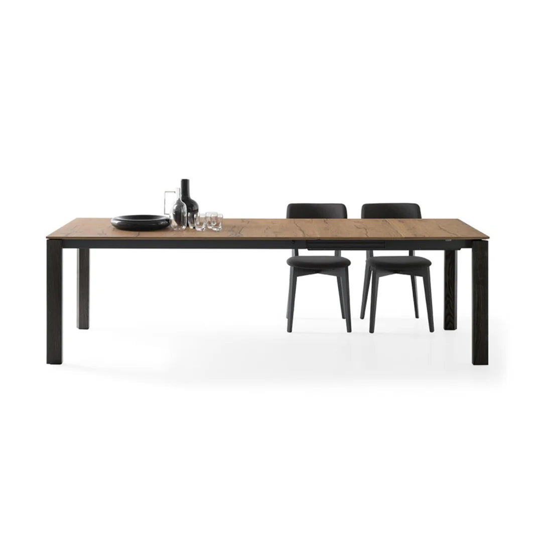 Mesa de doble extensión Eminence base metalica 160 cm. Muebles Italianos