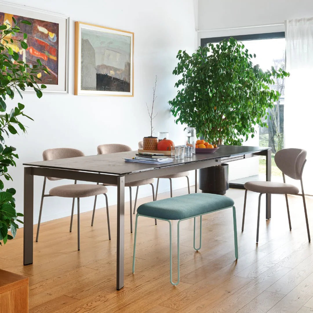 Mesa Extensible Eminence Fast base madera de fresno 130 cm. Muebles Italianos