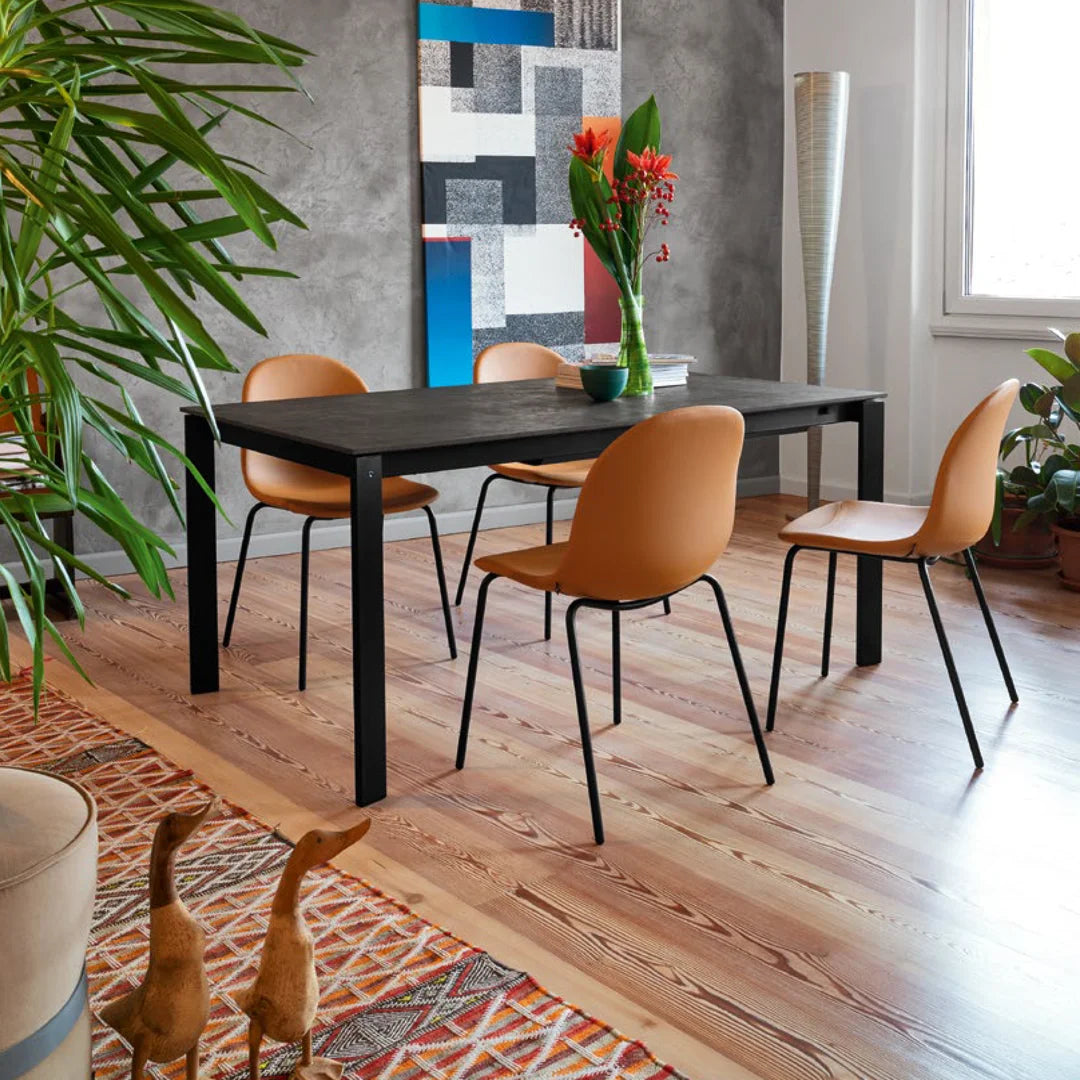 Mesa Extensible Eminence Fast base metalica 160 cm. Muebles Italianos