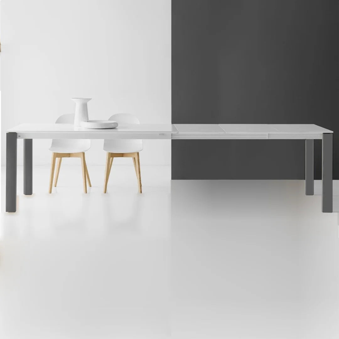 Mesa de triple extensión Eminence base metalica 160 cm. Muebles Italianos