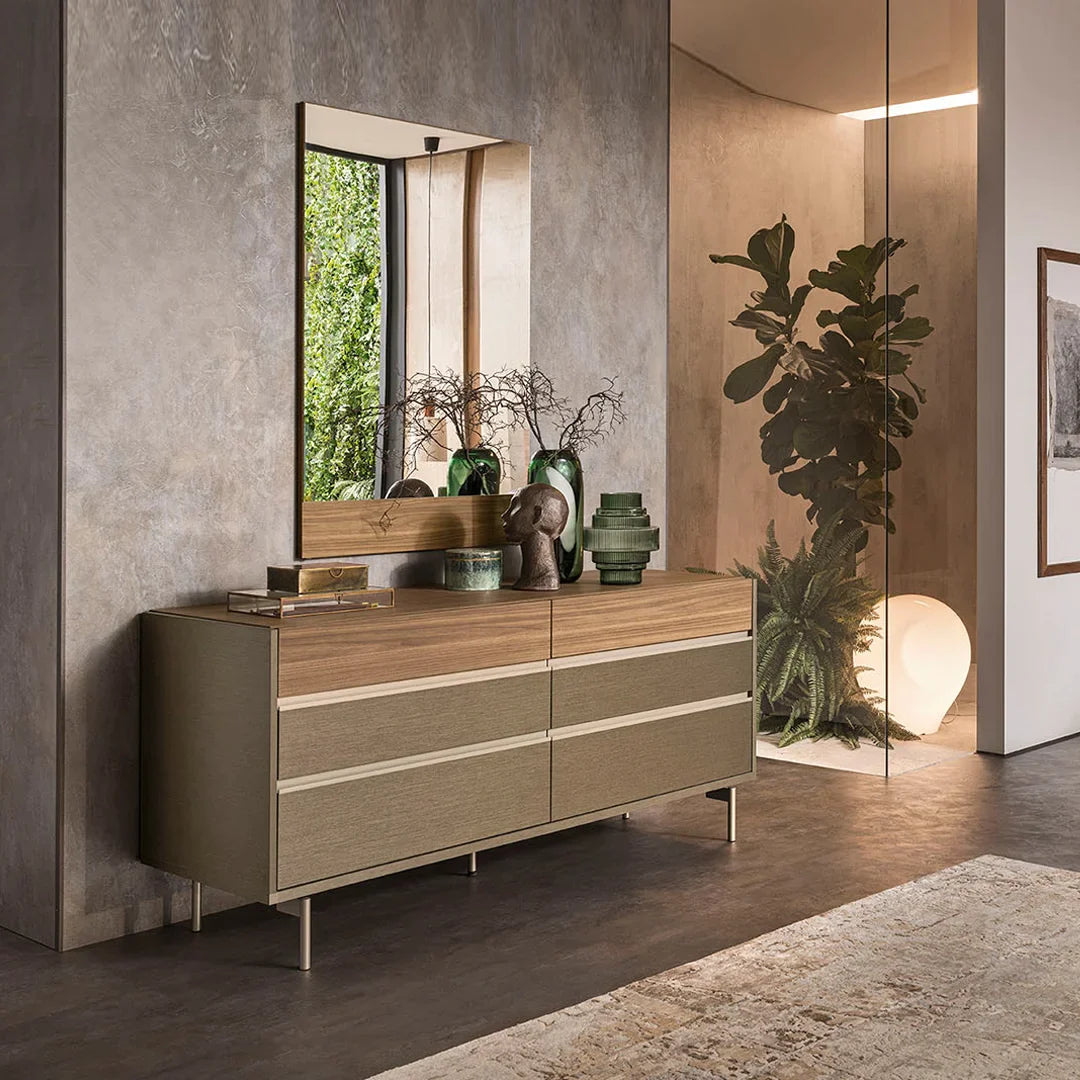 Espejo de City Life nogal. Muebles Italianos