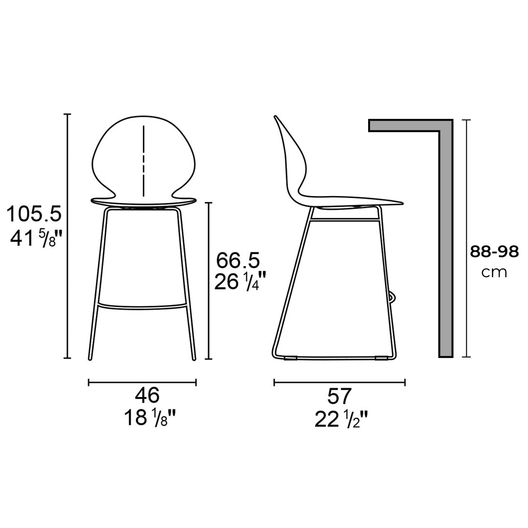 banco basil cuero y metal