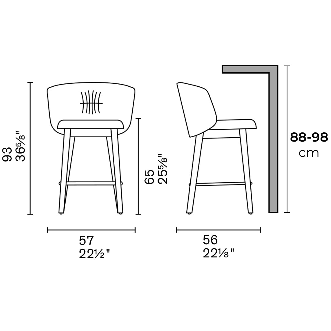 banco sweel tipo piel y madera