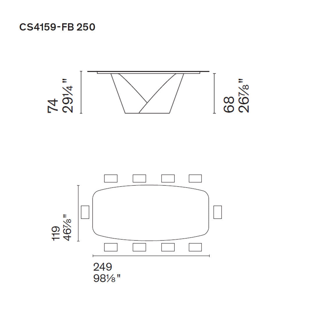 mesa Calla fija FB 250