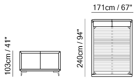 Cama Giunca Queen Size. Muebles Italianos