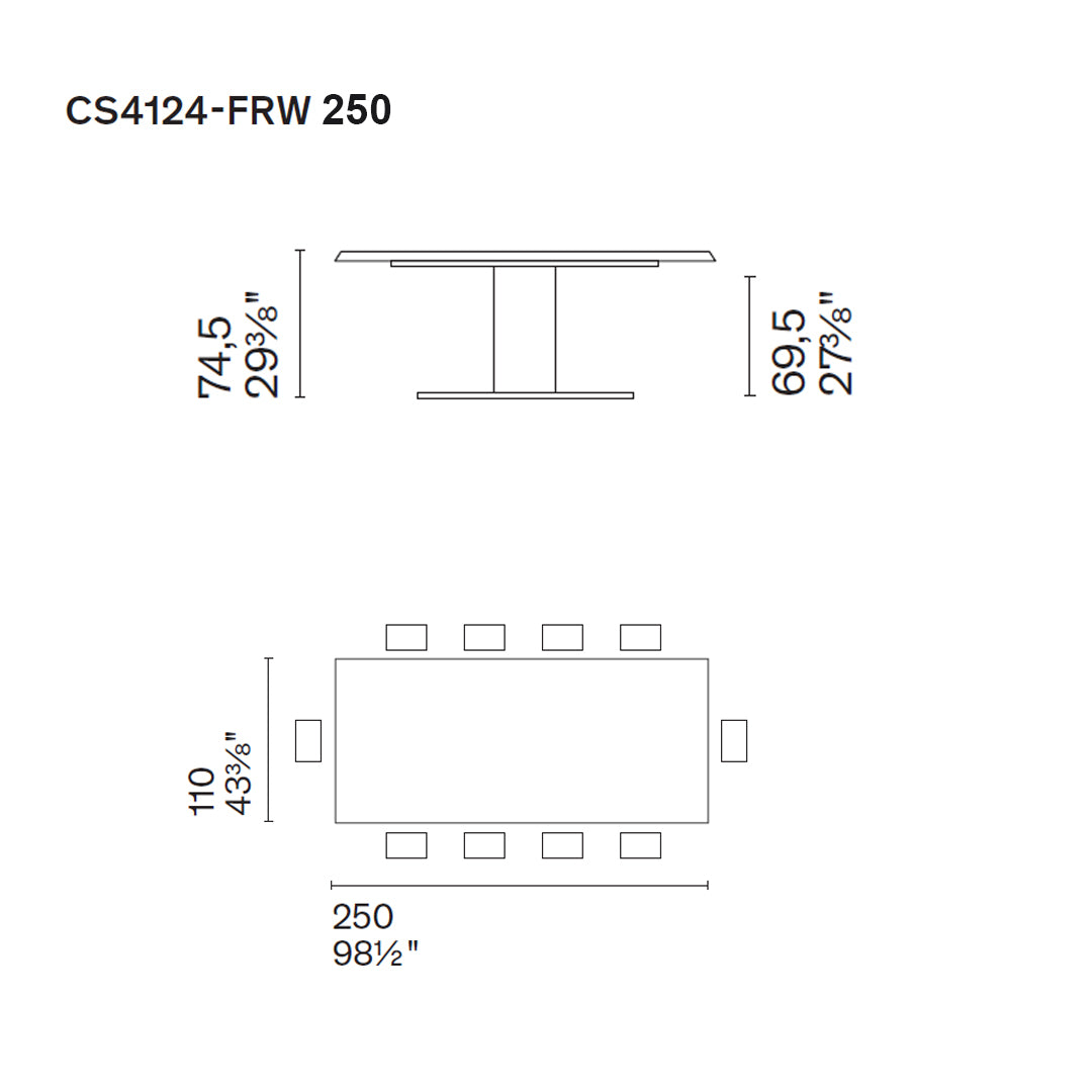 mesa Cameo fija FRW 250