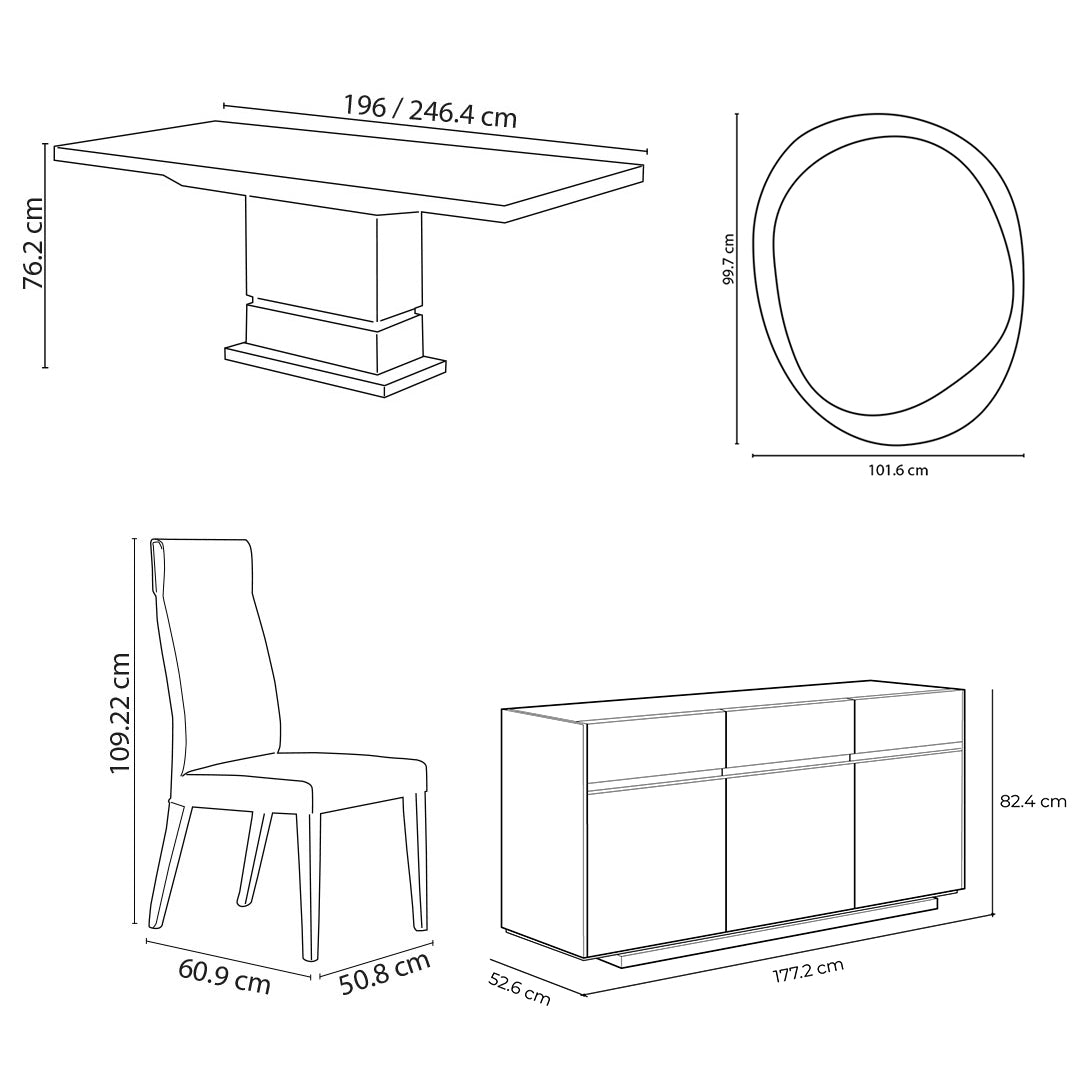 Comedor Corso Como con espejo