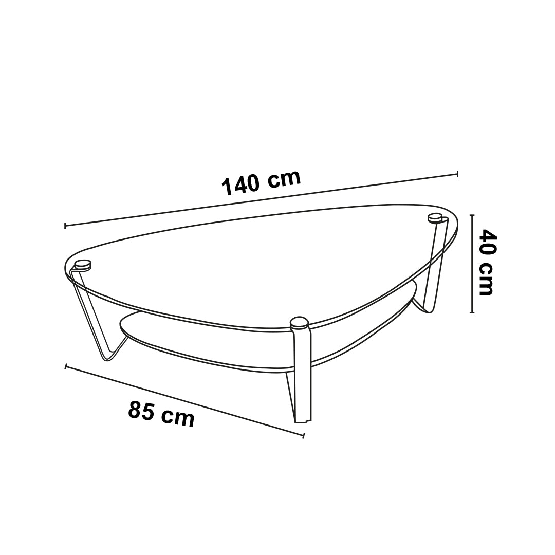 Mesa de centro Dino 140 cm. modelo 2025