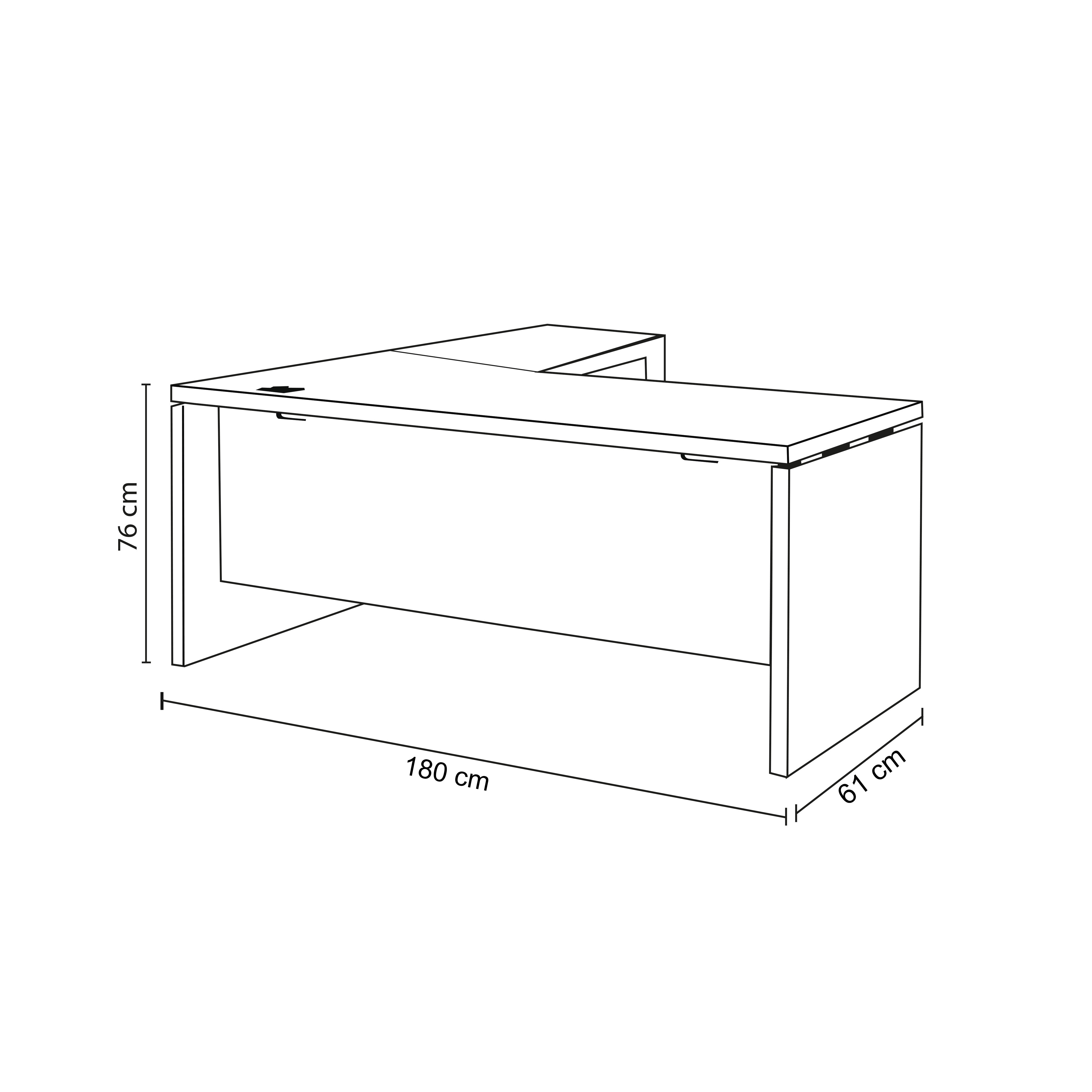 Escritorio deslizante con contra Sedona