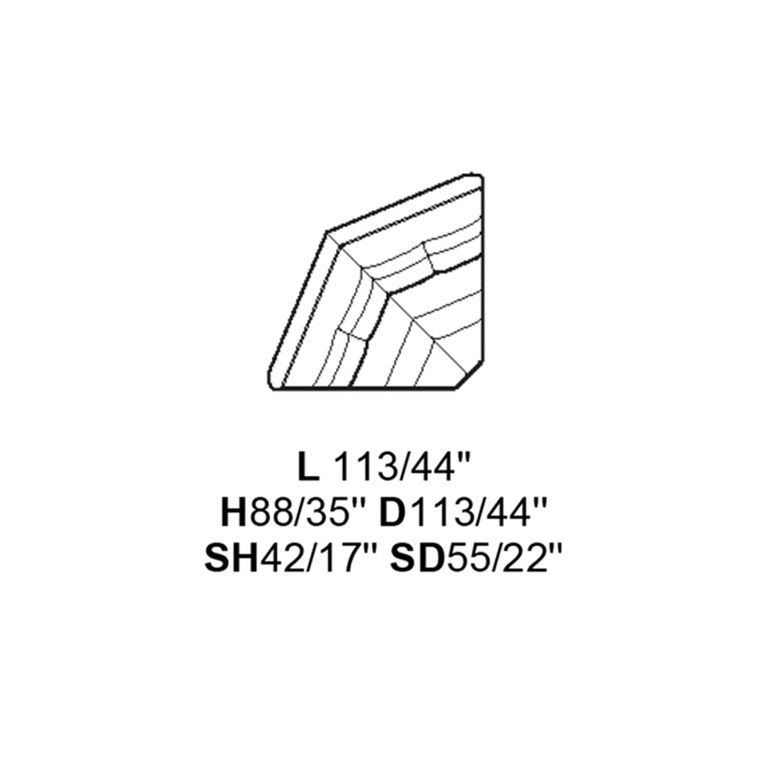 Sillón Zip Relax esquinero en tela